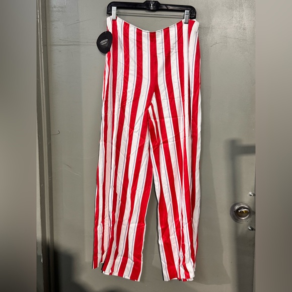NWT SASS AND BIDE RING MÁSTER PANTS IN US‎ 10 red and white with blue stripes - Picture 1 of 8